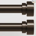Lootkell 2 Pack Modern Brown Curtain Rods Set by Unknown