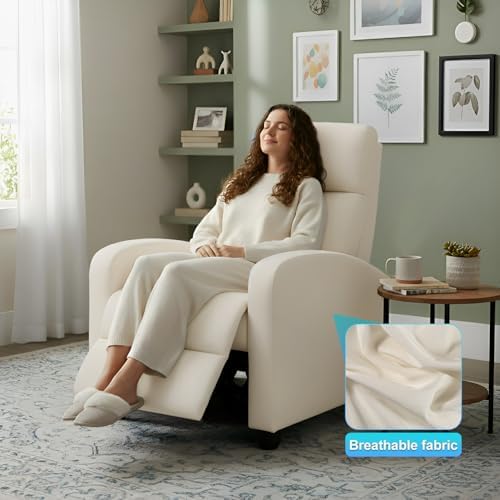 BestMassage | Recliner Chair | No Massage Function | Textile Beige | - Image 3