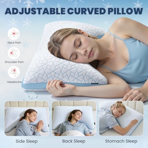 A-Pce Side Sleeper Pillow, Cooling King Pillow - Image 2