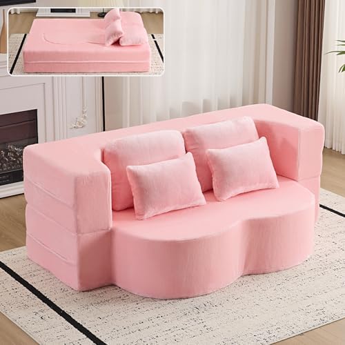 78” Convertible Sofa Bed, Full Size Sleeper Couch by Orynveela