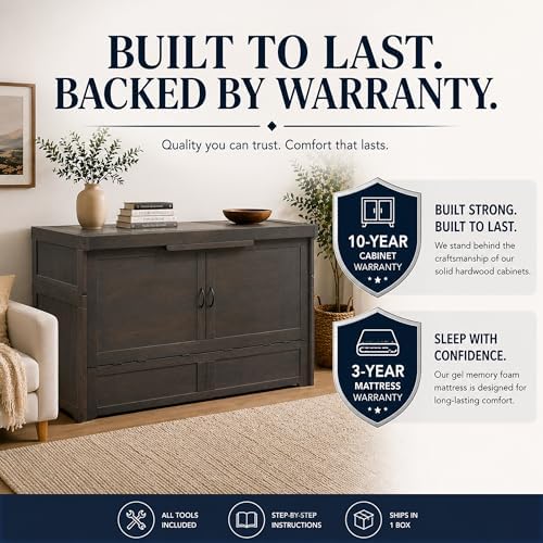 NIGHT & DAY Furniture Murphy Cube Cabinet Bed - Image 3