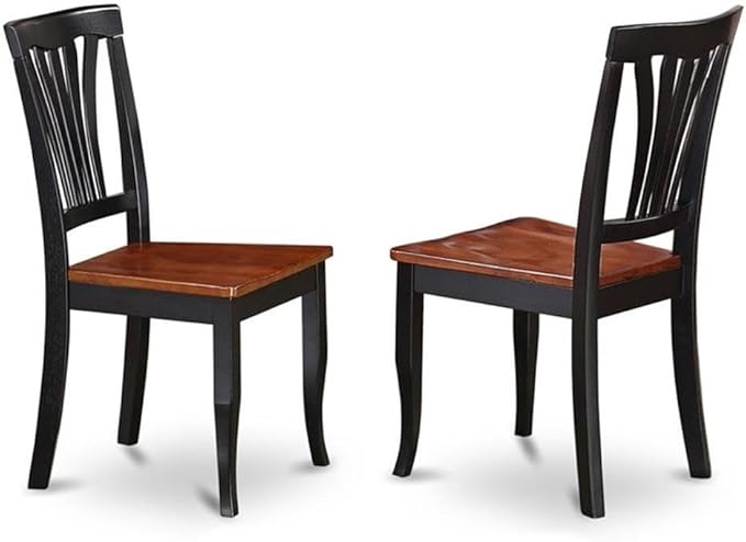 East West Furniture DOAV5-BCH-W 5 Piece Kitchen Table Set for 4 Includes a Rectangle Dining Room Table with Butterfly Leaf and 4 Dining Chairs, 42x78 Inch, Black & Cherry