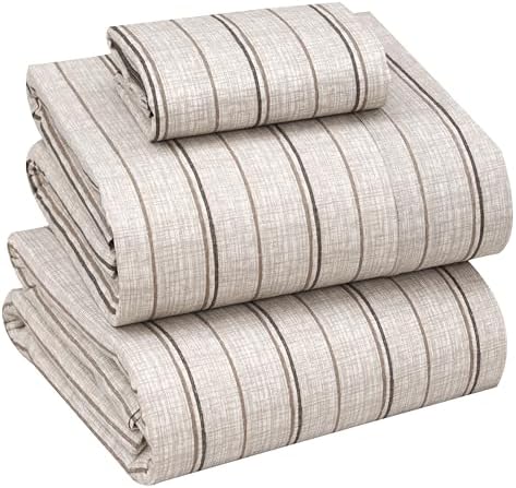 RUVANTI 100% Cotton Twin Sheets, Percale Twin Sheet Set by Ruvanti