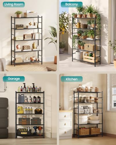 SONGMICS 5-Tier Storage Shelves, Adjustable Metal Wire Shelving Unit - Image 6
