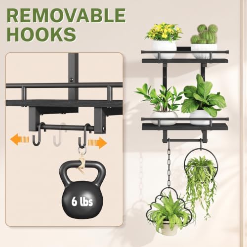 iDavosic.ly Wall Plant Holder Set of 2, 2 Tier Indoor Display Shelf - Image 5