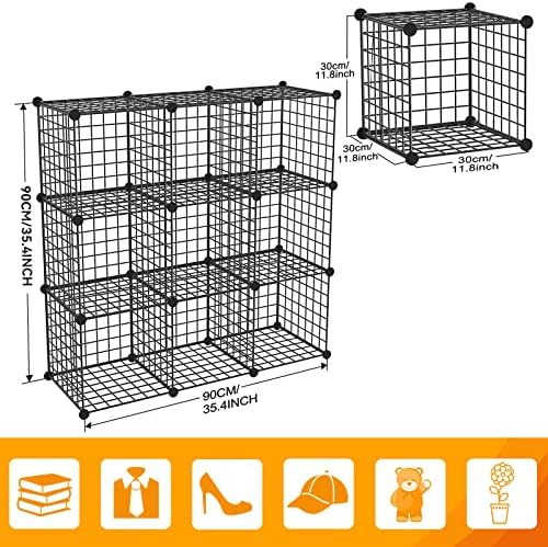 HUBSON Wire Cube Storage Organizer, Book/Toy/Craft/Potted Plants and petCloset - Image 3