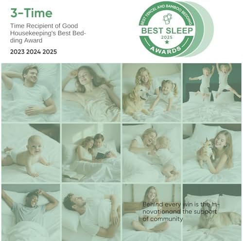 100% Bamboo Viscose & Lyocell Tencel Sheets Set Queen Size，Cooling & Silky Soft - Image 4