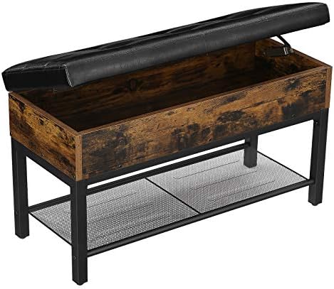 VASAGLE Shoe Bench, Padded Storage Bench by VASAGLEbySONGMICSHOME