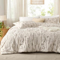 Bedsure Floral Comforter Set Cute Bedding Set Twin/Twin XL Reversible Beige by BEDSURE