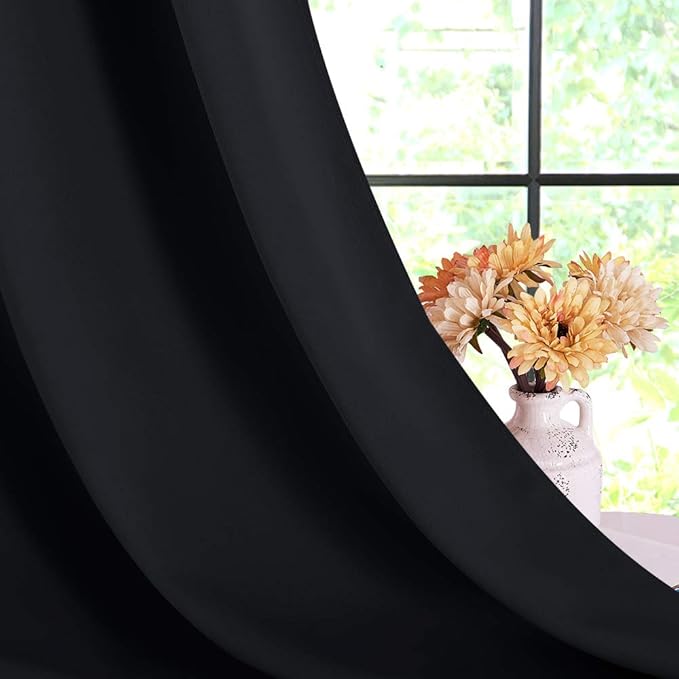 NICETOWN Blackout Draperies Window Curtain Panels, Autumn/Winter Thermal - Image 6