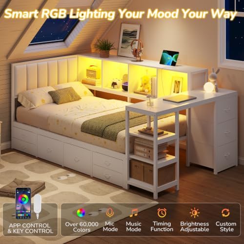 DICTAC Corner Twin Bed Frame - Image 3