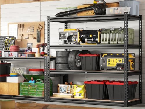 REIBII 2000LBS Storage Shelves, 4-Tier Adjustable Garage Shelving - Image 3