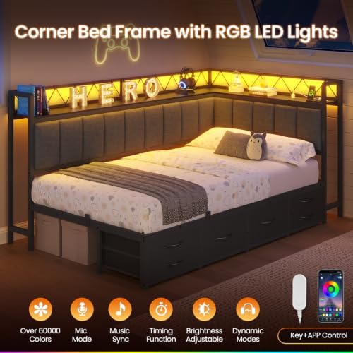 Brinlawb Twin Corner Bed Frame - Image 3