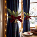 2 Pcs Christmas Bow Curtain Tiebacks by Unknown