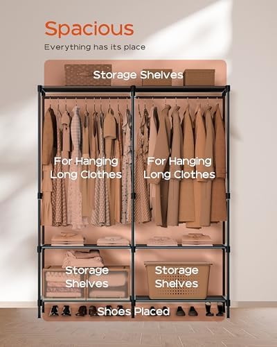 CASAMAYA Clothes Rack, Portable Closet, 54.3 Inch Large Capacity Wardrobe Closet - Image 4