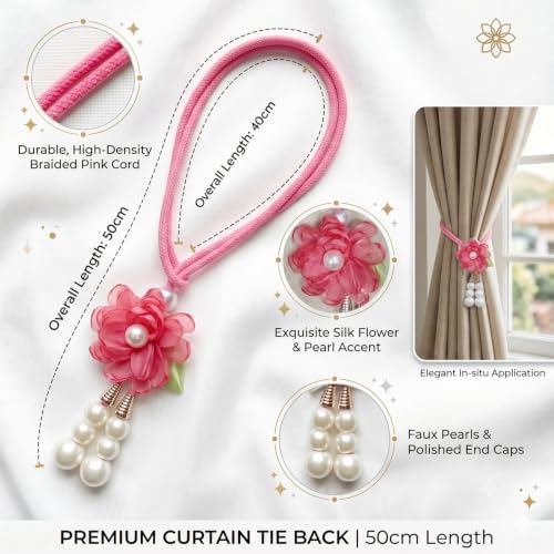 Adjustable Curtain Tiebacks， 4pcs Hand-Woven Rope - Image 7