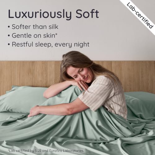 Bambaw 100% Viscose Derived from Bamboo Sheets Queen Size Deep Pocket Set – - Image 4