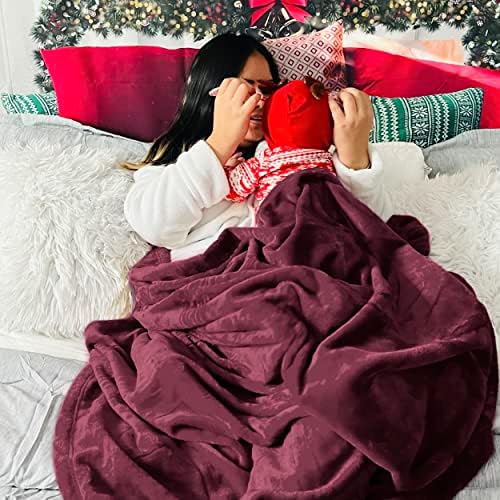 Bedsure GentleSoft Fleece Throw Blanket Red - Image 5