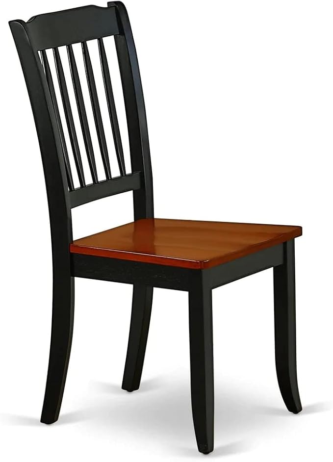 East West Furniture LGDA7-BCH-W 7 Piece Dining Room Furniture Set Consist of a Rectangle Wooden Table with Butterfly Leaf and 6 Kitchen Dining Chairs, 42x84 Inch, Black & Cherry