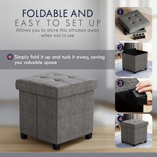 Ornavo Home Square Cube Storage Ottoman - Image 4