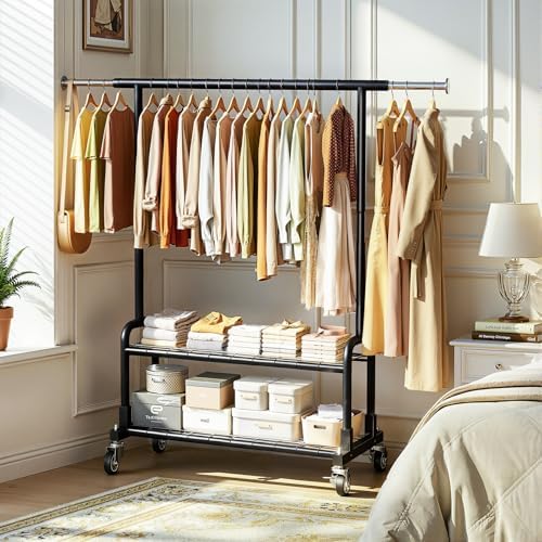 Luxspire Rolling Heavy Duty Clothes Rack - Image 2