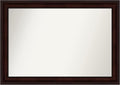 Amanti Art Silver Bathroom Mirror for Over Sink, 28x40 Classic Honey Silver Rectangle Vanity Mirror, Large Casual Frame, Hangs Horizonally and Vertically, Bathroom Wall Decor, Non-Beveled Edge