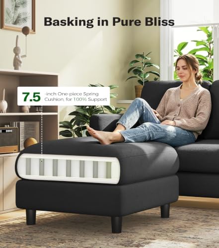 Welzona Loveseat Sofa with Ottoman - Image 3