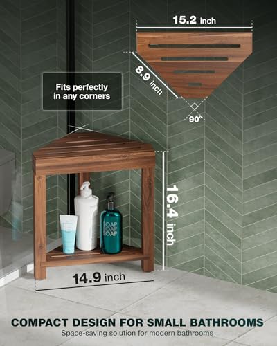 BLUEWEST 16.4 Inch Shower Foot Stool - Image 2