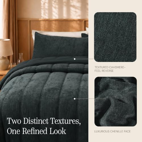 Chenille King Size Comforter Set-Cozy Warm Velvet Bedding Set - Image 6