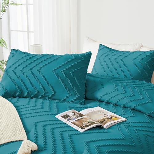 Andency Turquoise Comforter Set Queen Size, 3 Pieces Boho Bed Set - Image 4