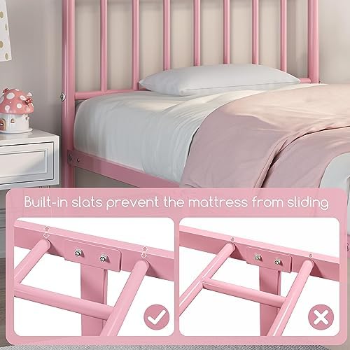 Yaheetech Twin Size Metal Platform Bed Frame - Image 5