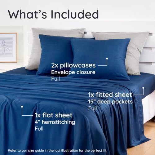 Bambaw 100% Viscose Derived from Bamboo Sheet Set Full Size, 4 Piece Set - Image 2