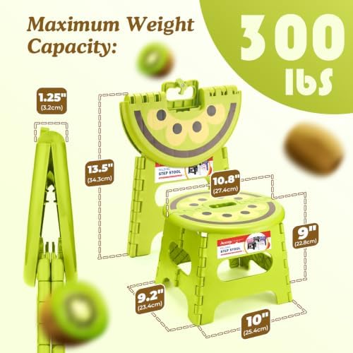 9 Inch Folding Step Stool for Kids, Sturdy Collapsible Step Stool Foldable Up - Image 6