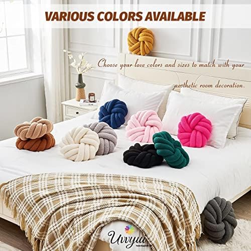 Knot Pillows, 14 Inch Decorative Throw Pillows Round Pillows Cushion, Soft - Image 6
