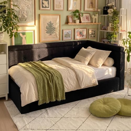EnHomee Full Corner Cloud Bed Frame 360° Cushioned L-Shaped Daybed by Unknown