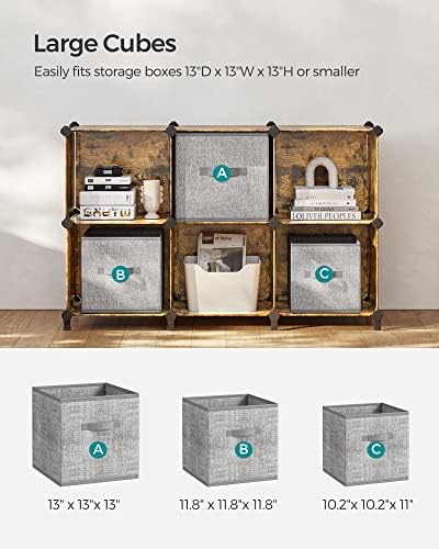 SONGMICS 6 Cube Storage Organizer, Extra Large DIY Closet Shelf - Image 6