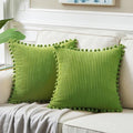 Fancy Homi 2 Packs Lime Green Decorative Throw Pillow Covers 16x16 Inch by Fancy+Homi