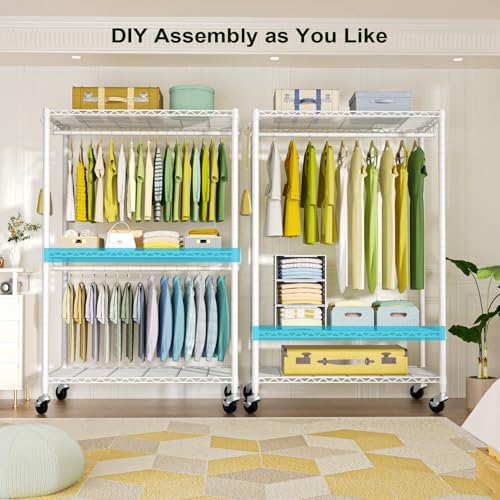 Rolling Clothes Rack, Clothing Racks - Image 3