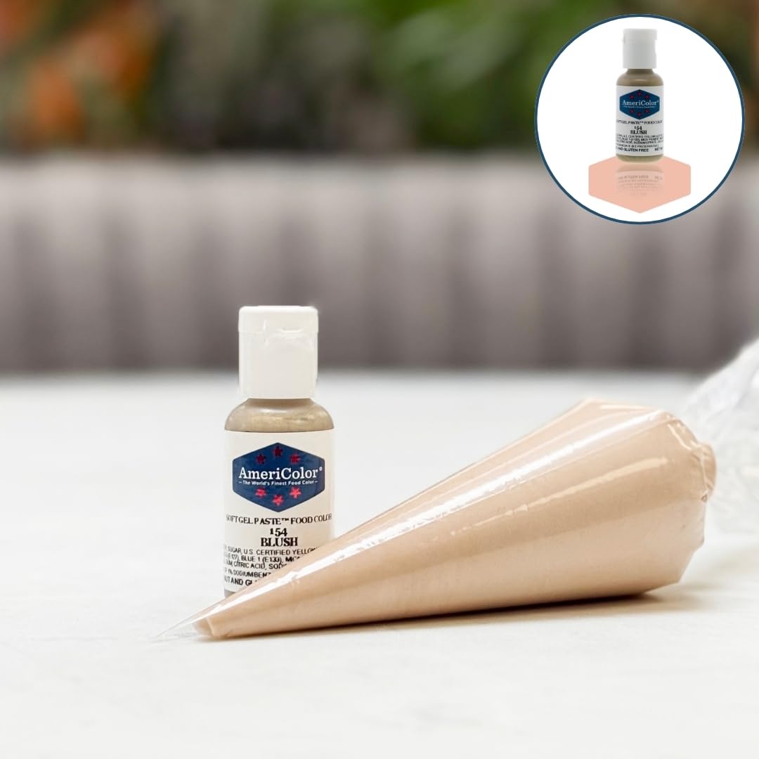 AmeriColor, Blush, 0.75 Ounce Bottle, Soft Gel Paste Food Color