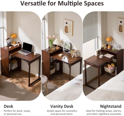 Bamboo Folable Desk for Small Spaces, Folding Desk - Image 7