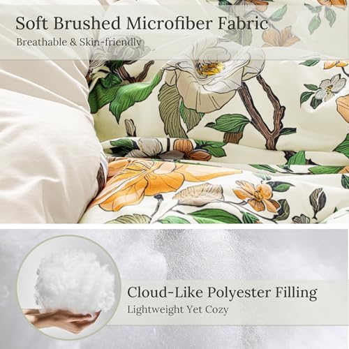 Exclusivo Mezcla Lightweight Reversible Queen Comforter Set Floral, 3 Piece - Image 5