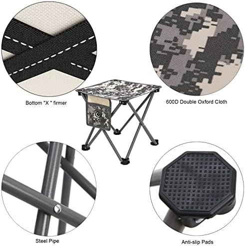 Opliy Camping Stool 2 Pack, 13.5 Inch Portable Folding Stool - Image 5