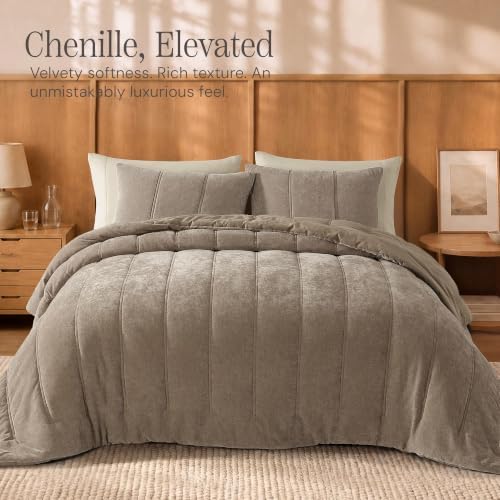 Chenille Queen Comforter Set-Cozy Warm Velvet Bedding Set - Image 2