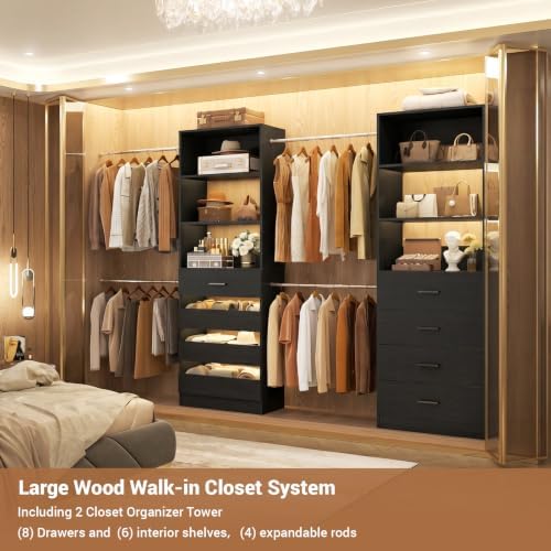 Aheaplus Closet System, 6-15Ft Closet Organizer - Image 4