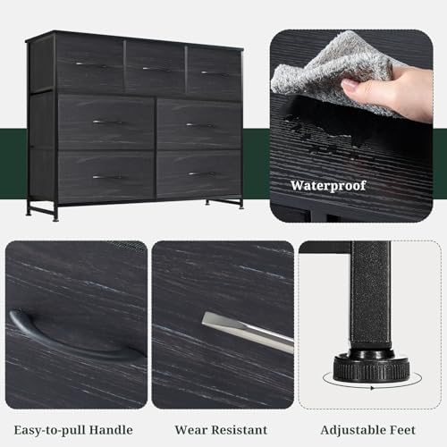 7-Drawer Dresser for Bedroom, Anti-Tip Wide Storage Organizer Fabric - Image 6