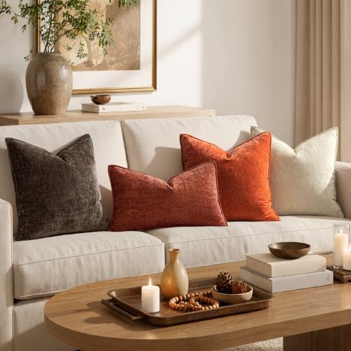 MIULEE Chenille Couch Pillow Covers Fall - Image 4