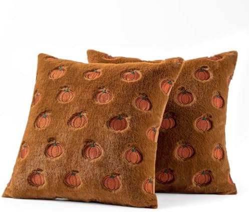 MIULEE Fall Pillow Covers 18x18 Rust Pumpkin Fall Decor - Image 7