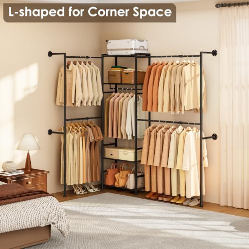 Wall Mounted Closet System, Expandable Clothing Rack - Image 5