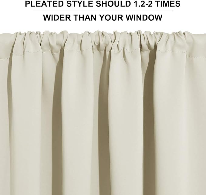 RYB HOME Short Curtains for Small Window, Sunmmer Heat Light Blocking Privacy - Image 5