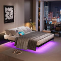 AGXI Floating Bed Frame with LED Lights and Charging Station, 14 Inch King Size by AGXIspecializesinproducing